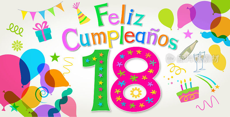 18岁生日祝福西班牙语，Feliz cumplea?os